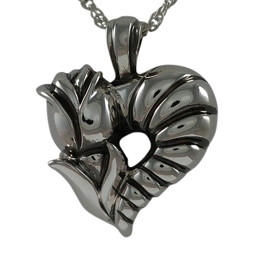 Rose Heart Keepsake Pendant III